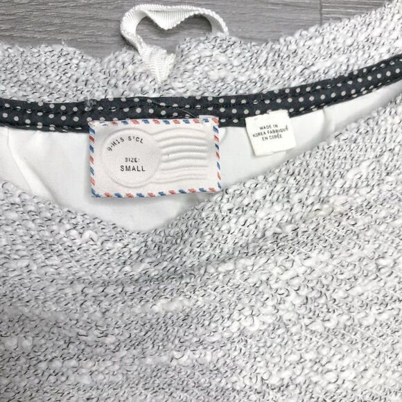 POSTMARK | sz S gray marled split back sweater - Picture 3 of 5